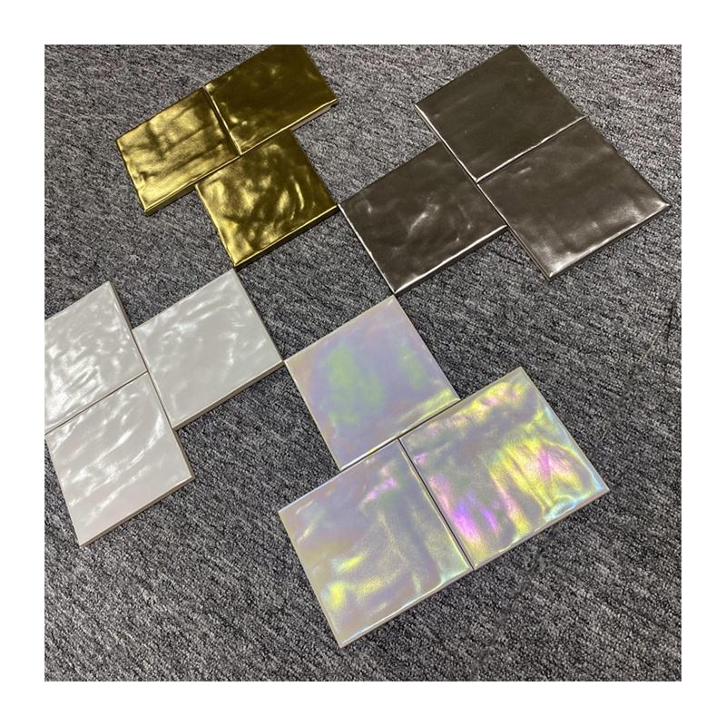 Gạch Mosaic Kim loại Mạ Điện Mờ Vuông Đa Sắc