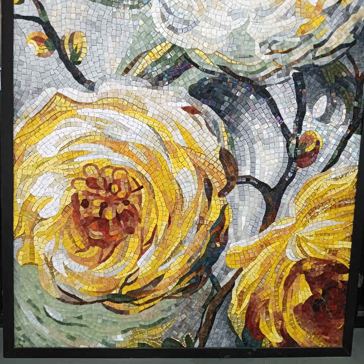 Tranh khảm kính nghệ thuật thủ công hiện đại sang trọng trang trí tường phòng tắm, khách sạn hoặc nhà ở