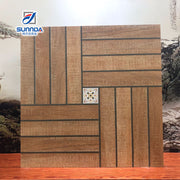 Gạch lát nền Porcelain Trung Quốc giả gỗ thô mộc chống trượt 60x60cm lát ngoài trời