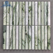 Ưu đãi hấp dẫn: Gạch mosaic đá cẩm thạch xanh tự nhiên vân rãnh 3D ốp lát sàn và tường cho phòng tắm và bếp