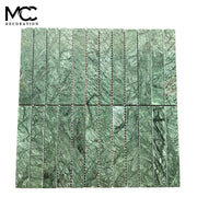 Gạch Mosaic Đá Cẩm Thạch Xanh Sản Xuất Công Nghiệp Trang Trí Tường Nội Thất