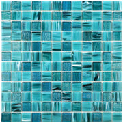 Gạch Mosaic Kính Xanh Lá Cây Hồ Bơi Dạng Dải Trung Quốc Óng Ánh Pha Lê Xanh Ngọc Chịu Nhiệt Trang Trí Nội Thất