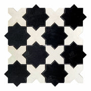 Gạch Mosaic Gốm Sứ Bếp Đen Trắng Hình Dạng Bất Quy Tắc Thiết Kế Foshan Dùng Để Trang Trí Nhà Cửa