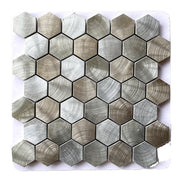 Gạch Mosaic Thủy Tinh Màu Nâu Đồng Ốp Tường Bếp