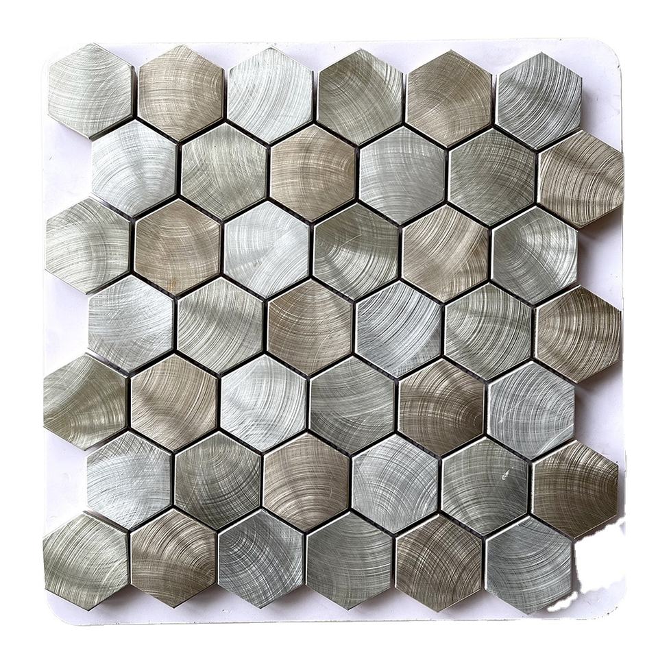 Gạch Mosaic Thủy Tinh Màu Nâu Đồng Ốp Tường Bếp