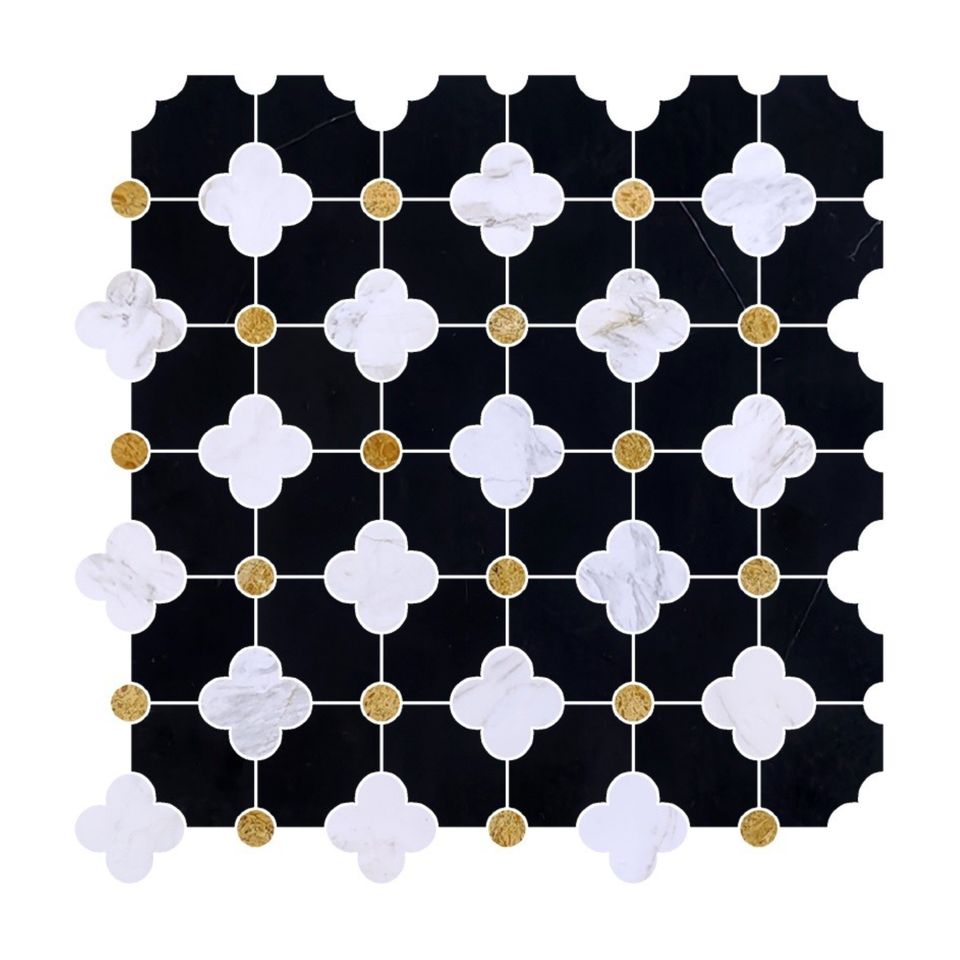 Gạch Mosaic Đá Cẩm Thạch Tự Nhiên Hoa Đá Nhân Tạo Hoa Văn Cắt Tia Nước