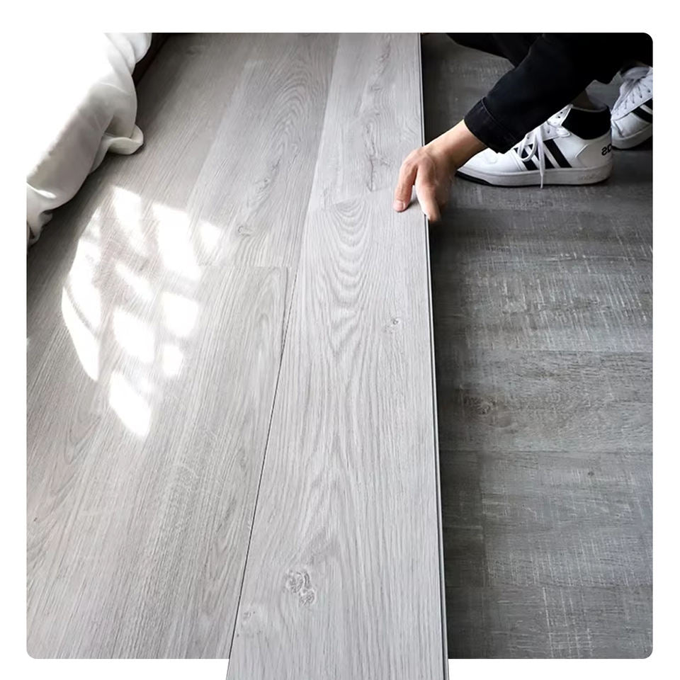 Sàn nhựa vinyl cứng dạng tấm SPC LVT PVC chống thấm nước màu gỗ có lớp đệm Unilin Click Modern Factory
