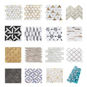 Gạch Mosaic Nhôm Tự Dính Dán Bóc Tháo Rời Được, Hình Lục Giác Nhiều Màu, Dùng Cho Tường, Sàn và Ốp Bếp