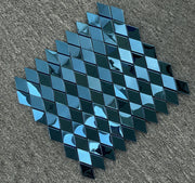 Gạch Mosaic Kim loại Kim cương 3D Trang trí Tường Nền Bề Mặt Bóng Dành Cho Biệt Thự
