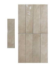 Gạch Mosaic Sứ Subway Kem Xám Phong cách Cổ điển