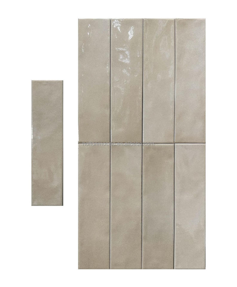 Gạch Mosaic Sứ Subway Kem Xám Phong cách Cổ điển