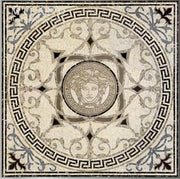 Gạch mosaic thủy tinh họa tiết tròn thủ công