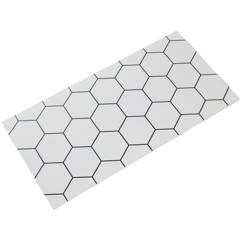 Gạch Caro Đen Trắng Thiết Kế Hiện Đại Bắc Âu 300x600 Gạch Ốp Tường Phòng Tắm Bếp, Gạch Lưới Lục Giác Phong Cách Mạng Xã Hội