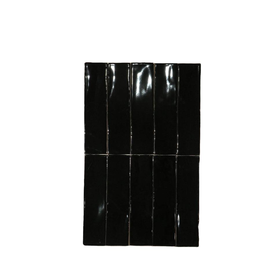 Gạch mosaic gốm sứ trang trí tường kiểu gạch thẻ cạnh lượn sóng