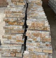 Đá phiến ngoại thất veneer Quartzite vàng tự nhiên cao cấp hiện đại ngoài trời