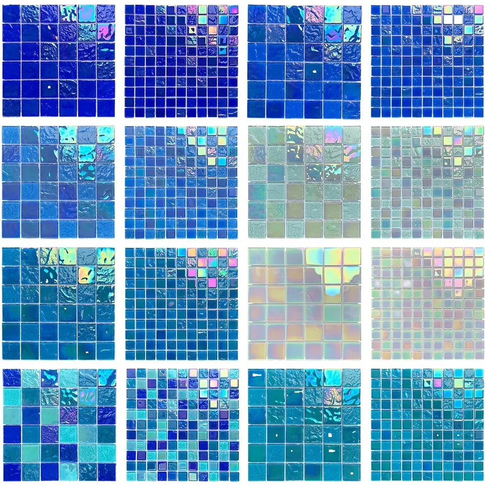 Gạch Mosaic Sứ Men Rạn Băng Đa Dạng Màu Sắc Dùng Cho Hồ Bơi Bán Sỉ