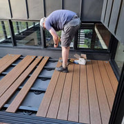 Ván sàn WPC bền bỉ dùng ngoài trời lâu dài, Gỗ composite PVC Óc chó Teak cho lát sàn cao cấp, Sàn gỗ kỹ thuật hèm khóa