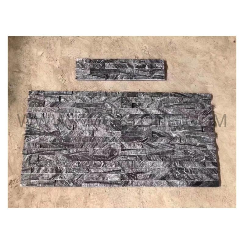 Tấm ốp tường đá Quartzit đen băng hà tự nhiên dùng cho xây dựng ngoại thất nhà ở, cao cấp, bền bỉ, thiết kế hiện đại