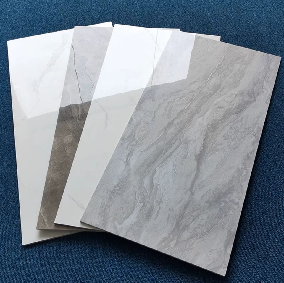 Gạch kim loại tráng men vân đá cẩm thạch hiện đại toàn diện 400x800 Gạch ốp tường nội thất kiểu giữa cho Nhà bếp, Phòng tắm, Miếng dán gạch ốp tường