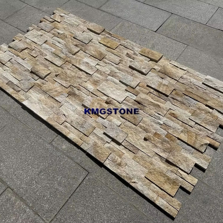 Gạch Ốp Tường Đá Phiến Trang Trí Tự Nhiên Ghép Nối Ngoài Trời Hiện Đại Màu Vàng Chanh Dễ Lắp Đặt Dùng Cho Khách Sạn & Biệt Thự - Hàng Mới Về