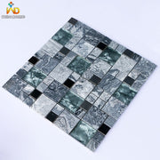 Gạch Mosaic Hỗn Hợp Kính, Đá Cẩm Thạch, Kim Loại Mảnh Nhỏ Lớn Phong Cách Hiện Đại