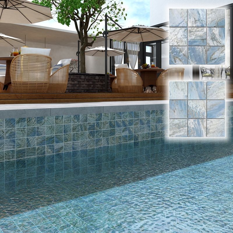 Gạch Hồ Bơi Bằng Sứ Mosaic Vuông Hiện Đại Dùng Cho Bơi Lội Và Trang Trí Phòng Khách Trong Nhà, Khách Sạn, Biệt Thự Ngoài Trời.
