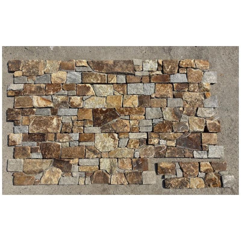 Sản phẩm mới: Tấm ốp Veneer tự nhiên nâu, bền bỉ, kháng axit, thiết kế hiện đại, đá Quartzite phiến, dùng trong nhà và ngoài trời, chống xói mòn do axit