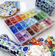 Gạch Đá Hạt Mosaic Bóng Cao Họa Tiết Ô Vuông