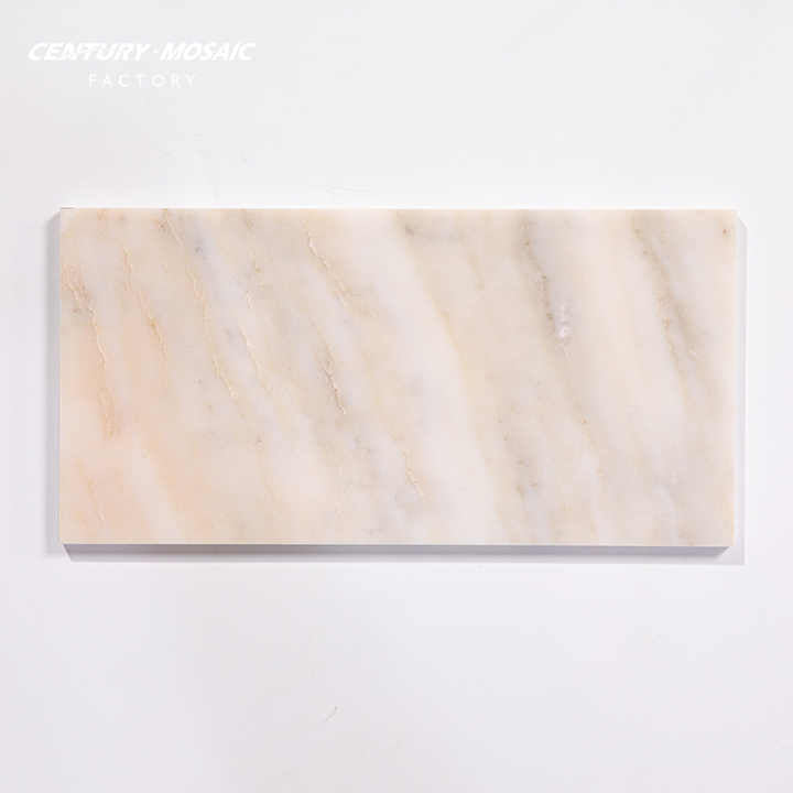 Gạch Lát Sàn Đá Cẩm Thạch Centurymosaic Calacatta Rosa Vàng