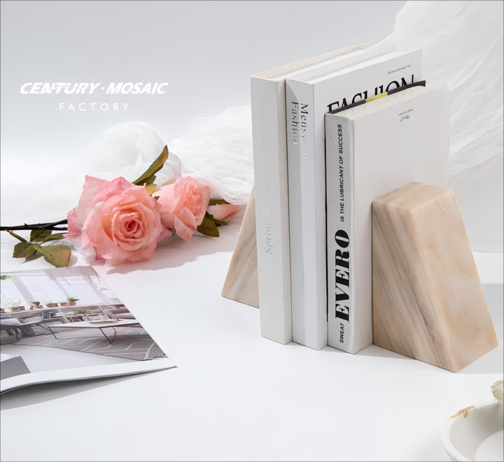 Đế Giữ Sách Đá Cẩm Thạch Calacatta Rosa Centurymosaic