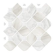 Jorunns Tấm dán tường 3D bóc dán chất lượng cao ốp bếp màu trắng chống thấm nước