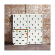Gạch Sứ Hiện Đại 300x300mm Họa Tiết Hoa Nhỏ Chống Trượt Màu Caramel Lát Sàn Nhà Tắm, Bếp, Ban Công
