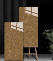 Gạch Lát Sàn 600x1200 Vân Đá Cẩm Thạch Vàng Sang Trọng Hiện Đại Chống Trơn Trượt Kiểu Gạch Nung Cho Phòng Khách, Khách Sạn, KTV