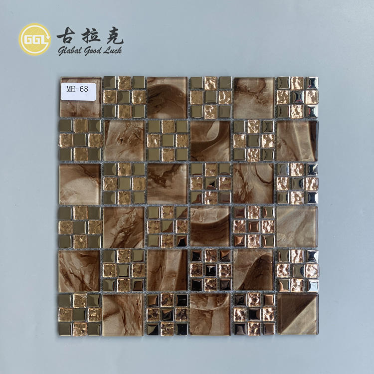 Gạch ốp tường mosaic gương kính pha lê sang trọng và tinh tế dùng để trang trí tường nội thất, phòng và hồ bơi