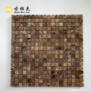 Gạch mosaic đá cẩm thạch Emperador Dark màu nâu hình vuông phong cách cà phê Tây Ban Nha dùng cho trang trí tường sàn, giá xuất xưởng, thiết kế cổ điển.