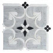 Gạch Mosaic Cắt Tia Nước Họa Tiết Độc Đáo Đá Cẩm Thạch Xám Bóng
