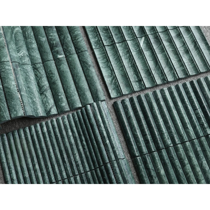 SH STONE Gạch Mosaic Đá Cẩm Thạch Tự Nhiên Tùy Chỉnh, Hoa Văn Cắt Tia Nước Xanh Guatemala Dùng Cho Nền Trang Trí Hồ Bơi