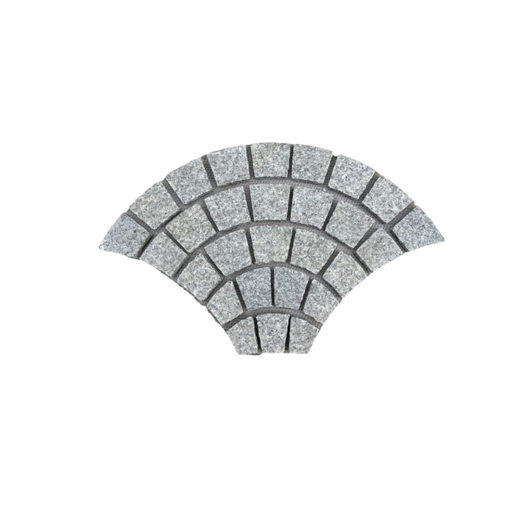 Đá lát granite hình quạt màu xám nhạt tùy chỉnh chuyên nghiệp