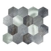Gạch Mosaic Nhôm Lục Giác Bóc Dán Dễ Lắp Đặt Không Vữa Không Bừa Bộn
