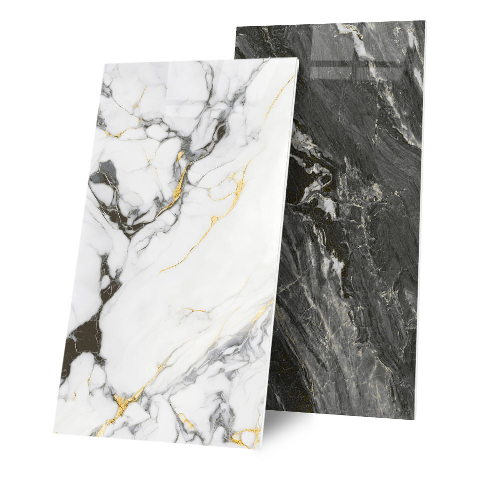 Gạch Porcelain tráng men bóng vân đá chất lượng cao cấp 600x1200mm, dày 10mm, dùng cho sàn bếp, khách sạn, gia đình.