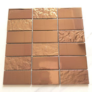 Gạch Mosaic Kính Kim Loại Màu Đồng Mới Ốp Tường Phòng Tắm