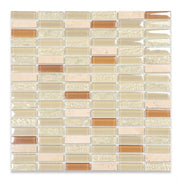 Gạch mosaic vuông kính pha lê màu trang trí hình chữ nhật cho phòng khách và bếp