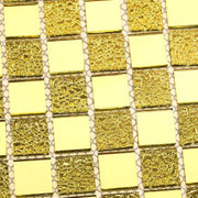 Gạch Mosaic Kính Pha Lê Vàng Tường Nền TV Phòng Khách Gạch Pha Lê Phòng Tắm