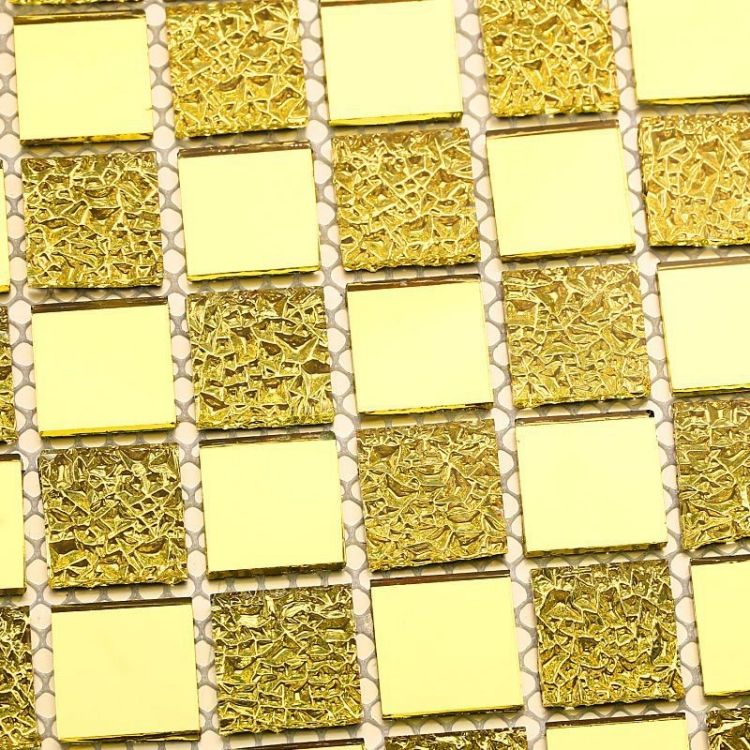 Gạch Mosaic Kính Pha Lê Vàng Tường Nền TV Phòng Khách Gạch Pha Lê Phòng Tắm