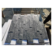 Tấm đá phiến veneer thạch anh đen tự nhiên dùng cho phòng tắm và khách sạn, hoàn thiện bề mặt tách lớp.