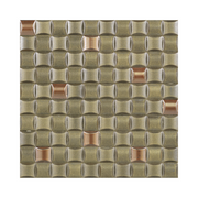 Chất lượng cao cấp Thỏ Trắng 30.4x30.4mm Dày 9mm Gạch Mosaic Gốm sứ Men pha lê ánh kim Chống trượt Bền Phòng tắm hiện đại