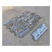 Gạch ốp tường đá vôi tự nhiên dạng veneer hoàn thiện bề mặt chẻ, kháng ăn mòn axit, dùng cho Khách sạn và Biệt thự Ngoài trời.