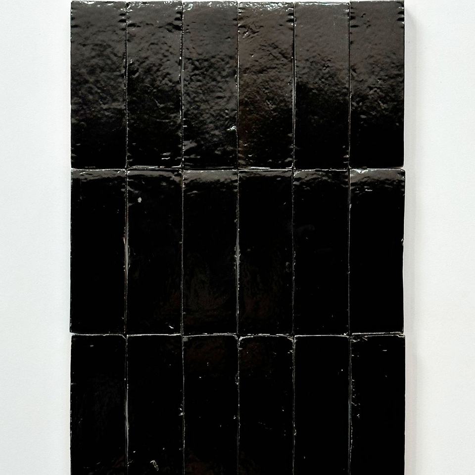 Gạch Thủ Công Ma-rốc Đen Bóng Loại Viền Cao Cấp Dùng Cho Tường Nội Thất, Sàn Trang Trí Kháng Khuẩn Cho Phòng Tắm, Nhà Bếp