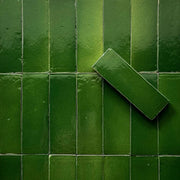 Gạch Gốm Thủ Công Kiểu Ma-rốc Cổ Điển, Màu Xanh Lá Cây Thay Đổi Dần, Sản Phẩm Độc Nhất Vô Nhị