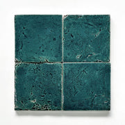 Gạch Đất Sét Nghệ Thuật Cổ Điển Làm Thủ Công Họa Tiết Rạn Băng Xanh Vàng, Phát Sáng, Chịu Lửa Dùng Cho Tường Ngoài, Gạch Sân Vườn Xanh Vàng